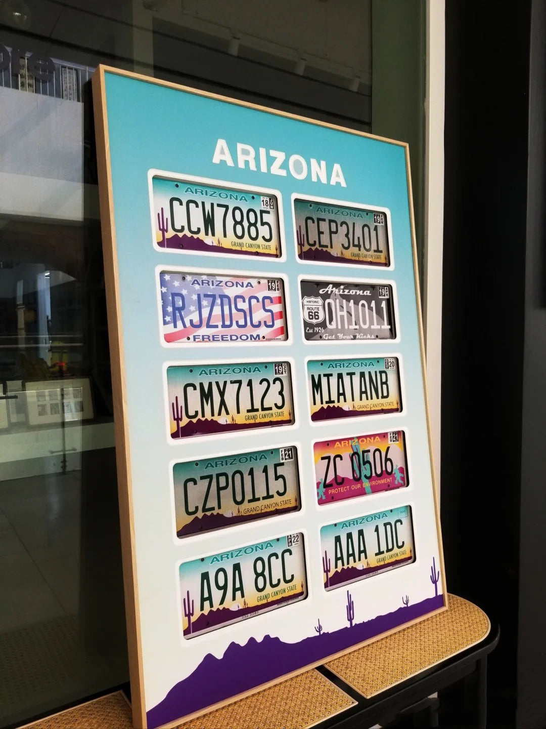 Custom Hand-Crafted License Plate Wall Art | 4 cm Thick Luxury Aluminum Alloy Frame | Personalized Car Plate Décor | Museum-Grade Acid-Free Mat | Premium Gif